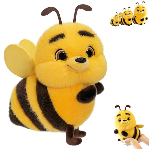 KQUBIVZ honigbiene Kuscheltier,Biene stofftier,plüsch Biene,Fluffy Simulation (40cm)