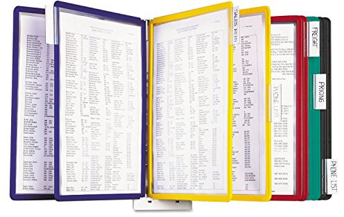 Durable Wall Mounted Reference System, 10 Double-Sided Panels, Letter-Size, Assorted Colors, SHERPA Design (554100)