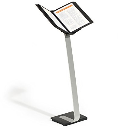Durable Bodenständer Sherpa Stand Pro 10, mit 10 schwarzen Sicht Tafeln A4, 591001