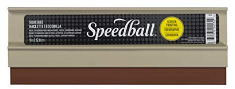 Speedball 9 Craft Fabric Squeegee, 65 Durometer, Plastic Handle Beige, Fabric, Screen Printing Equipment, Art Tool Kit