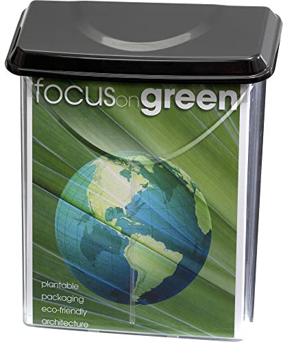 Officemate Outdoor Literaturenhalter, für 20,3 x 27,9 cm Briefgröße, transparent mit schwarzem Deckel (23020)