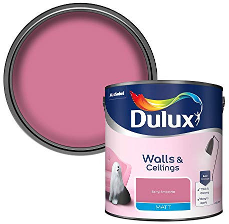 Dulux Matt Emulsion Paint For Walls And Ceilings - Berry Smoothie 2.5 Litres