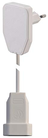 Strom Verlängerungscable [Flachstecker - Euro-Kupplung] Weiß 0,80 m NVB