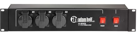 Adam Hall 87472 19 Steckdosenleiste 9-Fach, 2 HE - Stromunterverteiler