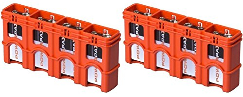 storacell PowerPax Rangement Slim Line par Pile 9 V Batterie pour Orange x 2 Supports Chaque Peut contenir 4 Piles 9 V