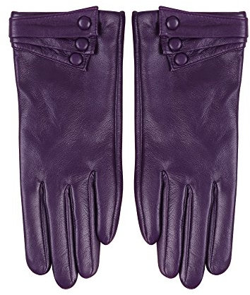 Nappaglo Damen Touchscreen Leder Handschuhe klassische Lederhandschuhe Italienisches Lammfell Winter Warm Handschuhe (Non-Touchscreen)