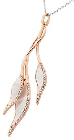Orphelia Damen-Kette mit Anhänger Fantasie rhodiniert Perlmutt creme 42 cm-ZK-7171/RG