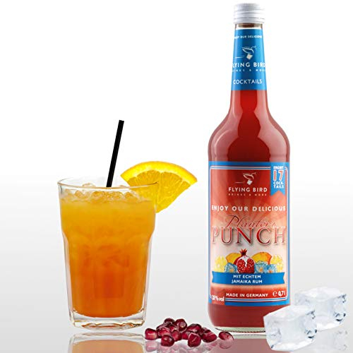 Flying Bird Planter's Punch für 17 trinkfertige Cocktails | 0,7l Flasche 28% vol Alkohol, mit allen Zutaten