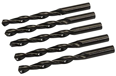 Dapetz ® 5pcs HSS-R Jobber Drill Bits 10.5mm High Speed Steel Roll Straight Shank Twist Drill Bits Black Oxide For Metal Steel Plastic Wood