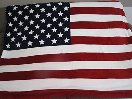 Decke oder Plaid Lamm aus sehr weicher Mikrofaser, Muster der amerikanischen Flagge Größe: 130 x 160 Neu' 2021!!