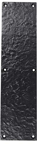 SKANDH Iron Black Powder Coated 11.5 X 3 Inch Push Plate for Door