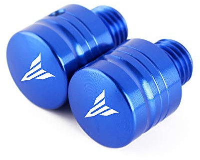 Abdeckkappenpaar Alu CNC für M10 Gewinde - Motorrad Spiegel Blindstopfen passend für Yamaha MT07 FZ07 MT09 FZ09 MT10 MT25 MT125 XSR700 XSR900 NMAX 125 X-Max 300 400