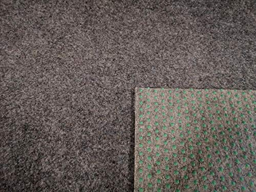 Rasenteppich Kunstrasen Premium grau Velours Weich Meterware, verschiedene Größen, mit Drainage-Noppen, wasserdurchlässig (200x550 cm)