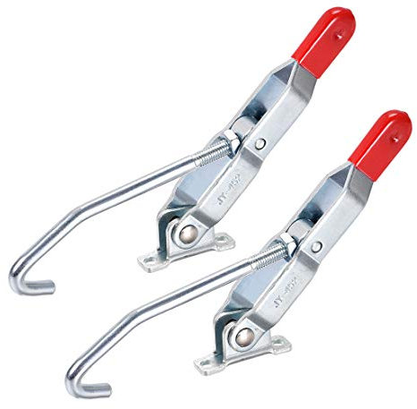 sourcing map 375lbs Capacity Quick Holding Latch Action Pull J Hook Toggle Clamp, 2 Pcs