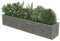 Nishore Jardinière à Gabion Acier Décoration de Jardin 270 x 50 x 50 cm (L x l x H) argenté