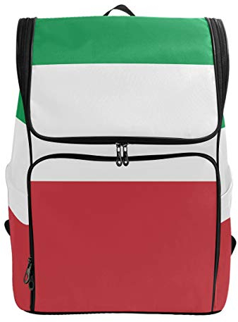FANTAZIO Rucksack mit Flagge von Italien für den Außenbereich, für Reisen, Wandern, Camping, Freizeit-Rucksack, groß