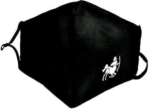 Euly Stoffmaske Mund-Nasen-Schutz Gesichtsmaske waschbar wiederverwendbar Baumwolle Damen Herren Tröpchen Schutz Anti Staub resistent gegen Speichel Staubschutzmaske 2-Lagige (Schütze Schwarz)