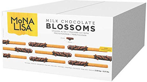 Mona Lisa Callebaut Fleurs de chocolat belge (chocolat au lait, boîte de 2,5 kg)