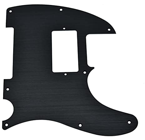 KAISH 8 Loch Metall Aluminium eloxiert Tele Humbucker Pickguard TL Pick Guard Scratch Plate für USA/Mexiko Telecaster/Telecaster/Tele Schwarz