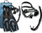 Cressi Pluma/Pluma Bag - Premium Flossen Set, Schwarz/Silber - Schnorchel Set, 41/42 & Unisex-Erwachsene Onda Mare Schnorchelset Tauchset Taucherbrille, Schwarz, Einheitsgröße