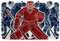 Sunnybed Eishockey Fußmatte 16 X 24,Cartoon Hockey Player Group Rutschfester Badteppich Winter Eissport Fleece Badematte Für Jungen Kinder Teens Rot Blau Ice Puck Helm Saugfähiger Teppich Teppich