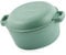 Mahlzeit emaillierter Gusseisen Topf | 6,9 l | mint, rund | Gusstopf mit Deckel und 2 Griffen | Traditioneller Gusseisentopf, Emaille Topf | Brotbacktopf, Schmortopf Gusseisen für Induktion, Backofen