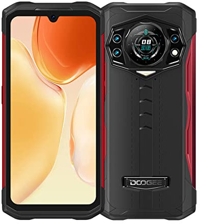 DOOGEE S98 Outdoor Smartphone ohne Vertrag, Helio G96 8GB+256GB, 64MP Dreifach-Rückfahrkamera (20MP IR Nachtsicht), IP68 Wasserdichtes Android 12 Handy, 6,3 FHD+, Kabelloses Laden NFC Rot