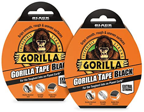 Gorilla Tape Black 32m (2 Pack)