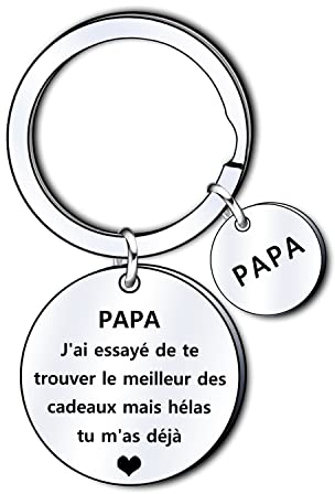 Cadeaux Papa Porte clés Papa Porte-clés Homme, Idee Cadeau Fete Des Peres, Cadeau Anniversaire Papa Cadeaux de Noël pour Papa (2)