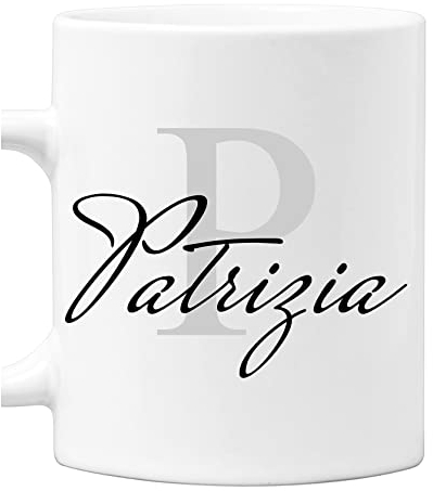 Colorfamily Tazza Mug PERSONALIZZABILE con Iniziale e Nome - Lettera P - in ceramica