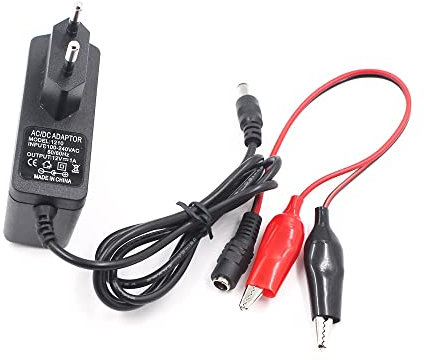 AIVYNA Chargeur de Batterie sèche au Plomb 12V 1000ma for Voiture Moto 12 Volts 1A Jouet électrique Outil Moteur Adaptateur de Charge avec Pince