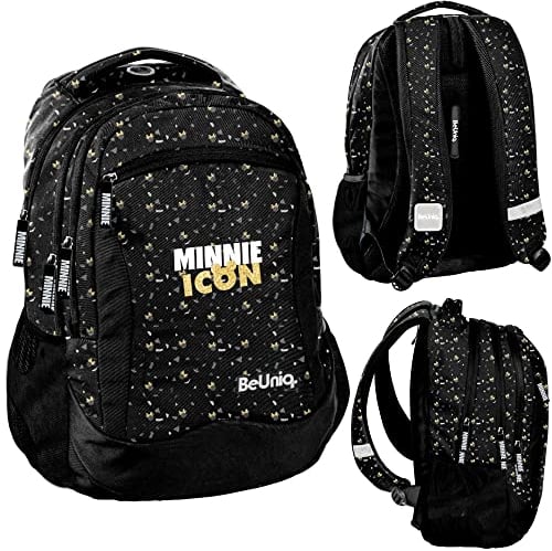 PASO DM22JJ-2808, Schulrucksack BeUniq MINNIE GOLD, Multicolor