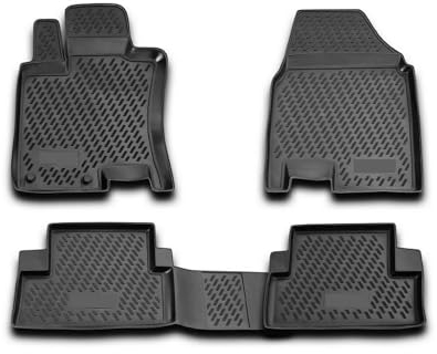 Fußmatten Gummimatten kompatibel mit Nissan Qashqai J10 2006-2014 OMAC Gummi Schwarz