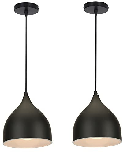 WOTTES industrial deckenlampe(2 Stück),deckenleuchte modern E27 lampe decke hängend,Geeignet für deckenleuchte modern wohnzimmerlampe vintage schöne küchenlampe vintage deckenlampe