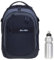 Bestway 2 Teile Set Schulrucksack Packer Jungen Mädchen Rucksack Schultasche 40177 + Trinkflasche (Black Grey Grey 0159)