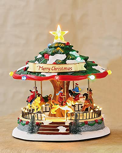 Musicboxworld MMM GmbH, 63103 Spieluhr - Weihnachtskarussell, schön beleuchtet