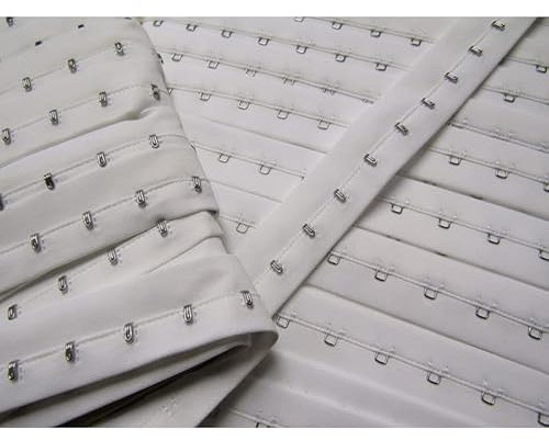Hook & Eye Cotton Trim 2cm /20mm Wide Tape Fastening Non-Corrosive Rust Free Coated, Strong Stitched Attachment Corset Dressmaking (Ivory/Cream)