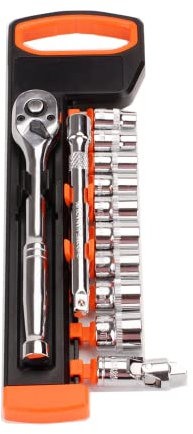 FLZOSPER Socket Wrench Set Include Socket and Adapter Impact Driver (12PC-3/8 Set)