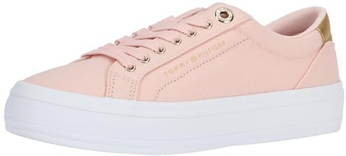 Tommy Hilfiger Sneaker con Suela Vulcanizada para Mujer Calzado, Rosa (Whimsy Pink), 40