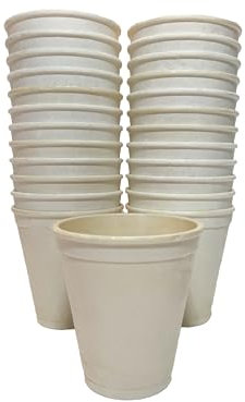 Sustainoware 180 ml Home compostable Coffee Cup, 100% Natural Made from Cassava Starch and Recycled Bamboo Fibre.