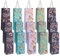 MATANA - 15 Wine Bottle Gift Bags Floral - Premium Paper with Strong Rope Handles Recyclable, Wine Bottle Bag in Assorted Floral Designs for Birthdays & Anniversaries - Bottle Bags for Wine