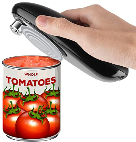 Ouvre-boîte électrique One Touch, Ouvre-Bocal Automatique Avec Arrêt Automatique Touche Pour les personnes âgées, les enfants, les mains arthritiques-Convient aux pots à images