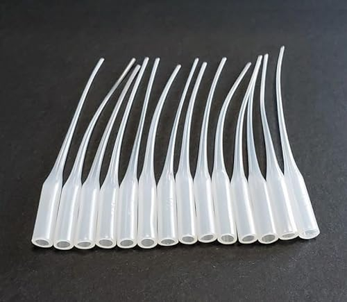 Pandiui23 500 Pieces Glue Tips, Micro Tips, Plastic Extension, Precision Applicator, Super Glue Dispenser with a Box (500)