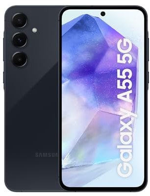 Samsung Galaxy A55 5G, Factory Unlocked Android Smartphone, 128GB, 8GB RAM, 2 day battery life, 50MP Camera, Awesome Navy, 3 Year Manufacturer Extended Warranty (UK Version)