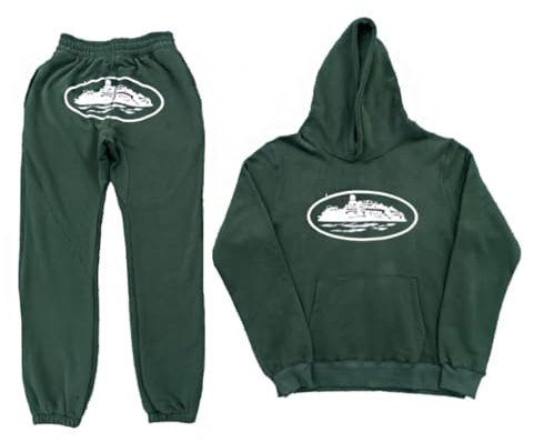 Agiyenna Herren Trainingsanzug Y2K Hip Hop Streetwear Hoodie mit Kapuzen und Lose Sporthosen Anzug Buchstaben Druck Jogginganzug 2-teilig Unisex Sportanzug