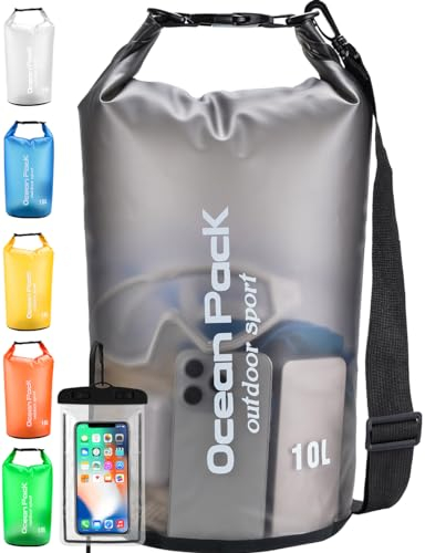 Henrycares Dry Bag wasserdichte Tasche, 20L 10L 5L 2L Wasserdichter Packsack mit Schultergurt, Schwimmen, Baden, Strand, Kanu, Stand Up Paddling, Tauchen