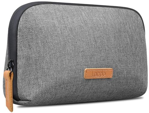 Lacdo Electronic Organizer Travel Cable Organizer Bag Pouch Case Tech Electronic Accessories Case Portable Charger Case for Cable, Cords, MacBook Laptop Charger, Mouse, Power Adapter, Power Bank, Gray