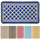 OLIVO.shop | MELODY Tappeto cotone lavabile in lavatrice, Tappeti cotone economici 50x80 cm, rombi (BLU)