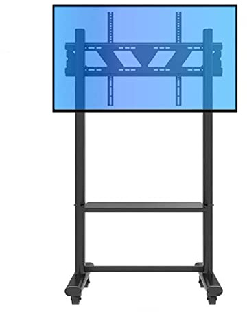 Soporte De Suelo Universal para TV Móvil, Carrito De Soporte para TV Portátil, Altura Giratoria Ajustable, para TV con Pantalla LCD Led OLED De 55-95 Pulgadas