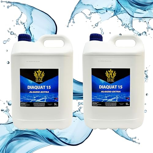 HAF® Algizid/Algenvernichter Extra 10 Liter - Anti Algenmittel gegen grünes Wasser - Algenverhüter zur Pflege & Reinigung Ihres Schwimmbeckens - Qualität: Made in Europe - Menge: 2 x 5 Liter